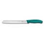 Couteau à Pain Victorinox Swiss Classic - Lame Dentelée 21 cm, Manche Ergonomique Vert