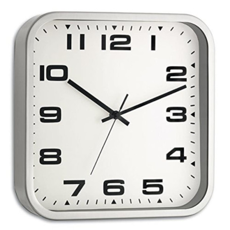Horloge Murale Silencieuse TFA en Métal avec Couvercle en Verre