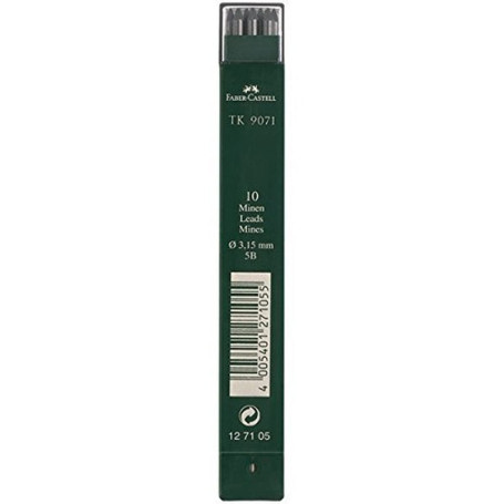 Mines de rechange Faber-Castell TK 9071 - 10 unités, 3,15 mm, 5B