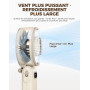 Diveblues Mini Ventilateur Portable Turbo,100 Vitesses à Flux d’Air Puissant 7,4 m/s, Petit Ventilateur de Poche Pliable 4-en-1 