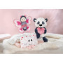 Figurine en Peluche Cœur Rose NICI - 12 cm, Douce et Adorable