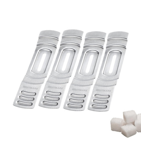 Set de 4 Pinces à Sucre Westmark en Acier Inoxydable - Élégance pour Punch Flambé