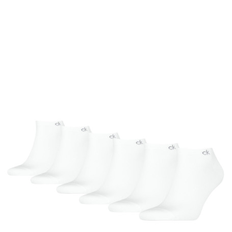 Lot de 6 Paires de Chaussettes de Sport Blanc pour Homme - Calvin Klein