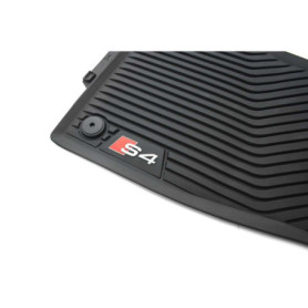 Tapis de Sol Audi S4 B9 8W - Caoutchouc Noir Toutes Saisons, 2 Pièces