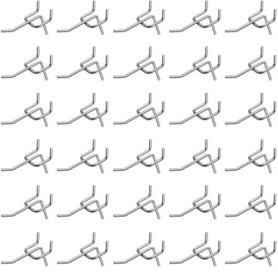 Lot de 30 crochets muraux perforés Meister - 60 x 38 mm - Métal chromé