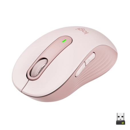 Logitech Signature M650 Souris Sans Fil Rose - Confort et Silencieuse pour Petites Mains