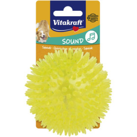 Balle Hérisson Vitakraft pour Chiens - Jouet en Caoutchouc avec Couineur