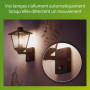 Applique d'Extérieur Philips Kinno avec Capteur - Éclairage Noir E27
