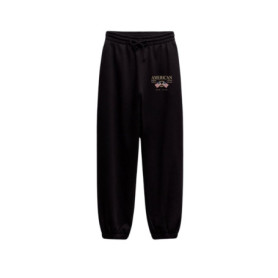 Pantalon de Sport Ajusté Noir pour Enfants - AMERICAN COLLEGE USA