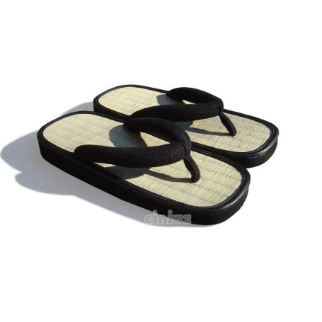 Sandales Zori Tongs Cinius en Noir - Confort et Élégance