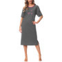 Chemise de Nuit Femme en Coton avec Broderie - Merry Style