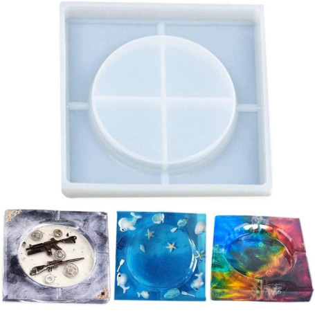 Moule Carré en Silicone POFET pour Cendrier et Bricolage