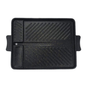 Plaque de Cuisson Rectangulaire Antiadhésive pour Barbecue Intérieur et Extérieur