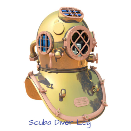 Carnet de Plongée Vintage avec Casque de Scaphandrier - Suivez 125 Plongées