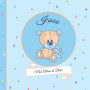 Album de Naissance Personnalisé Isaac - Souvenirs Bébé en Bleu