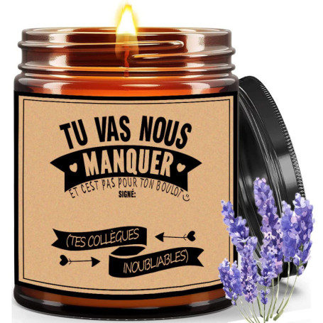 Bougie Parfumée Lavande en Cire de Soja - Aromathérapie Relaxante 220g