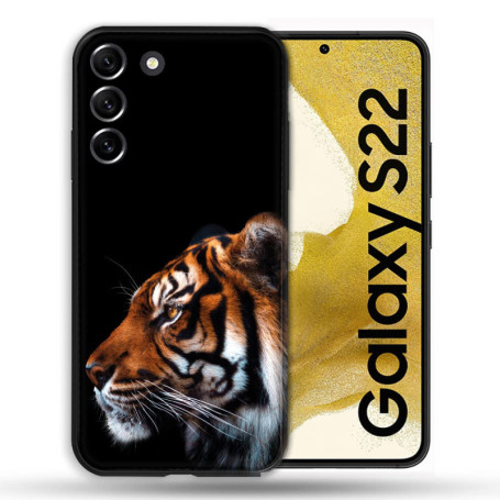 Coque TPU Multicolore pour Samsung Galaxy S22 - Tigre Noir