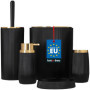 Ensemble d'Accessoires de Salle de Bain Noir et Or - 5 Pièces KOTARBAU