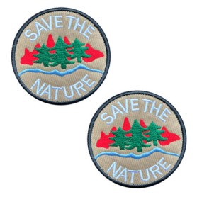 Lot de 2 écussons tactiques ronds pour vêtements et accessoires