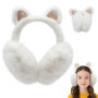 Cache-Oreilles en Peluche Mignon Chat pour Enfants et Adultes - Accessoire d'Hiver Pratique