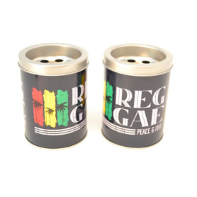 Cendriers Rasta Jamaïcains en Métal - Lot de 2 avec Couvercle