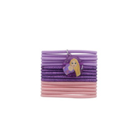 Lot de 15 Élastiques Pailletés Disney - Raiponce et Ariel