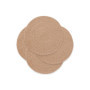 Lot de 4 sets de table ronds en jute naturel faits main - 25 cm