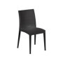 Lot de 4 chaises d'extérieur Palizzolo - Empilables et Peu Encombrantes - Anthracite