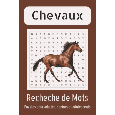 Livre de Mots Mêlés Spécial Chevaux et Équitation - 55 Puzzles Amusants