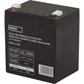 Batterie AGM 12V 5Ah EMOS - Accumulateur au plomb sans entretien pour systèmes d'alarme et appareils électroniques