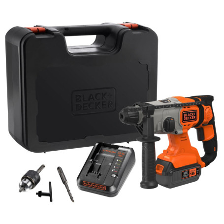 Marteau Perforateur Sans Fil BLACK+DECKER 18V SDS-Plus avec Batterie et Chargeur