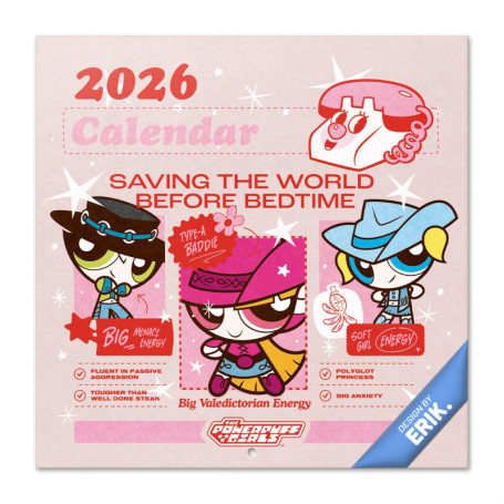 Calendrier Mural 2026 Les Super Nanas - Organisation Colorée et Pratique