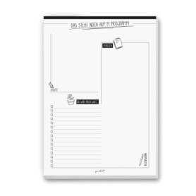 Bloc-notes Noir DIN A4 - Organisateur de Tâches Quotidiennes