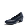 Escarpins Confortables à Talons Bas pour Femme - Bleu Marine