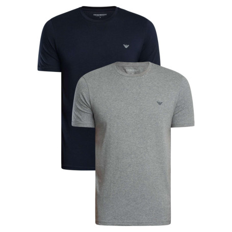 Lot de 2 T-Shirts Emporio Armani pour Homme - Bleu Taille L