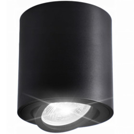 Spot LED Encastrable Noir Retoo Ø 80 mm - Lampe Halogène GU10 avec Angle Réglable