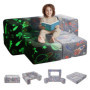 Canapé Enfant Convertible Ludique VEVOR - 4 Pièces en Tissu Phosphorescent