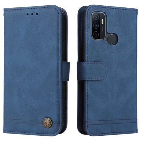 Coque en Cuir SEAHAI pour Oppo A53s/A53 - Étui Portefeuille Antichoc Bleu