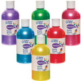 Pack de Peinture Nacrée Prête à l'Emploi - 6 Couleurs Assorties 150ml