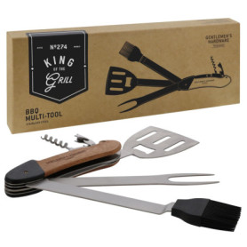 Barbecue Portable 5 en 1 Gentlemen's Hardware avec Ustensiles en Acier Inoxydable