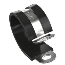 Lot de 10 Colliers de Serrage en Acier Inoxydable avec Garniture en Caoutchouc - 20mm