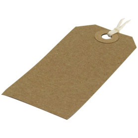 Lot de 1000 Étiquettes Chamois avec Ficelle - Q-Connect