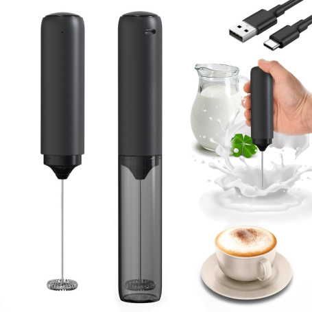 Mousseur à Lait Électrique Rechargeable Carehabi - Idéal pour Cappuccinos et Lattes
