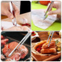 Pince de Cuisine Inox Professionnelle - Set de 4 Pièces pour Barbecue et Service