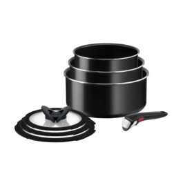 Set de Cuisine Tefal Ingenio 7 Pièces avec Poignée Amovible et Couvercles en Verre