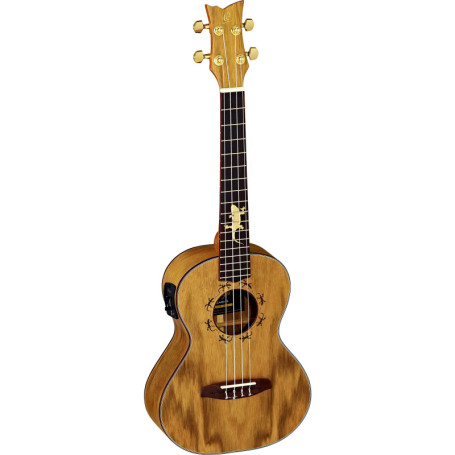 Ukulélé Tenor Electro-Acoustique Ortega Guitars Série Lizard avec Housse