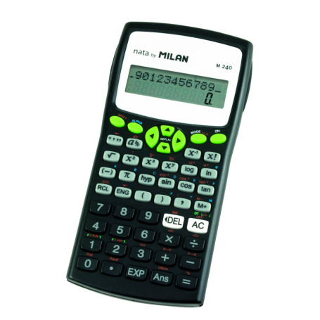 Calculatrice Scientifique Milan 159110GRBL avec 240 Fonctions et Couvercle Vert