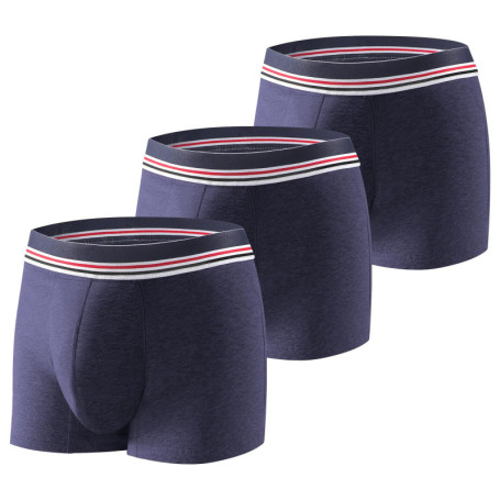 Lot de 3 Boxers Lavables pour Incontinence Légère - Taille M - Bleu