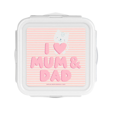 Boîte à lunch Safta Love pour tout-petits - Rose