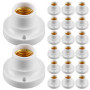 Lot de 20 Douilles Universelles E27 pour Éclairage Intérieur et Extérieur